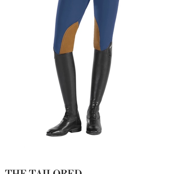 The Tailored Sportsman 28R Navy and Tan Breeches - New Lightweight Techno Fabric - Picture 5 of 5